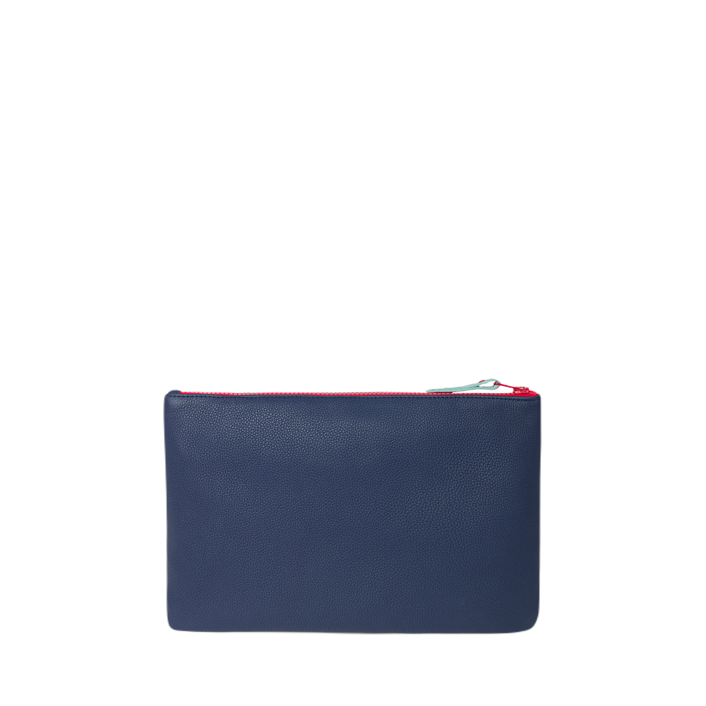 ZIP POUCH Blue Leather - S