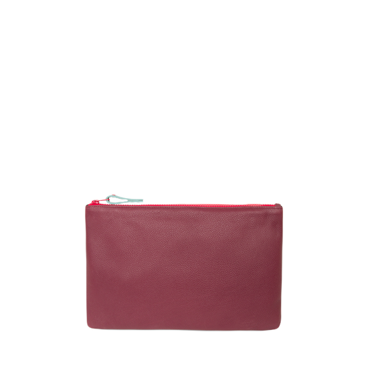 ZIP POUCH S Maroon and red