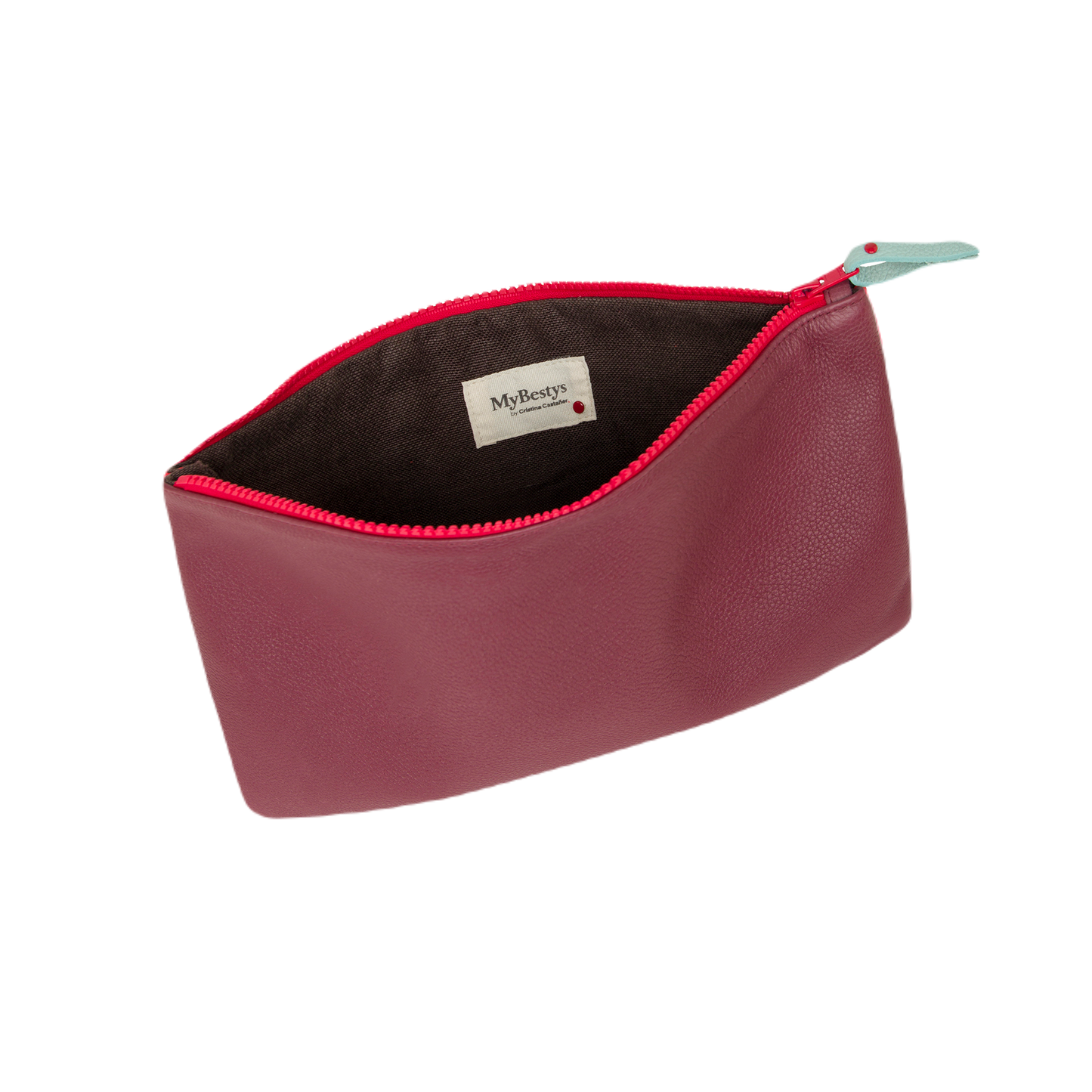 ZIP POUCH S Blue and Maroon