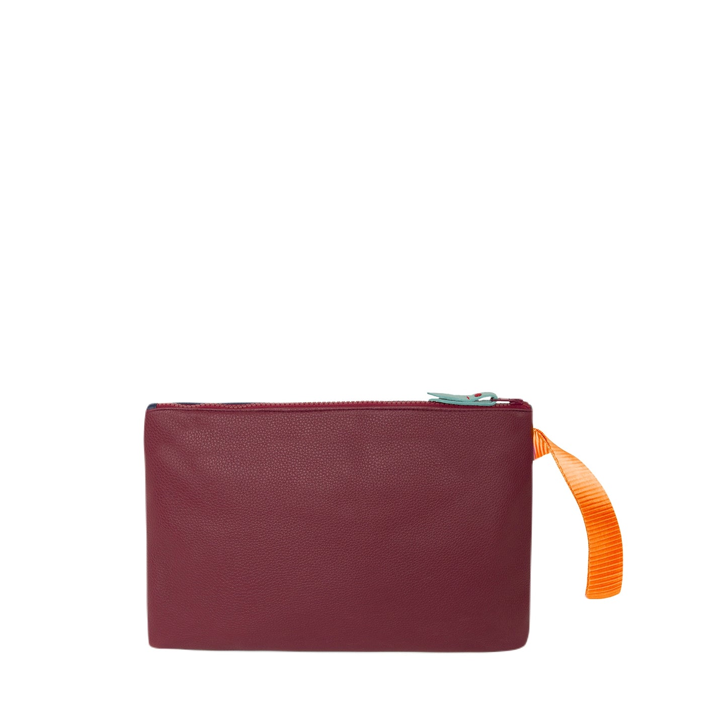 ZIP POUCH Maroon and Blue - M
